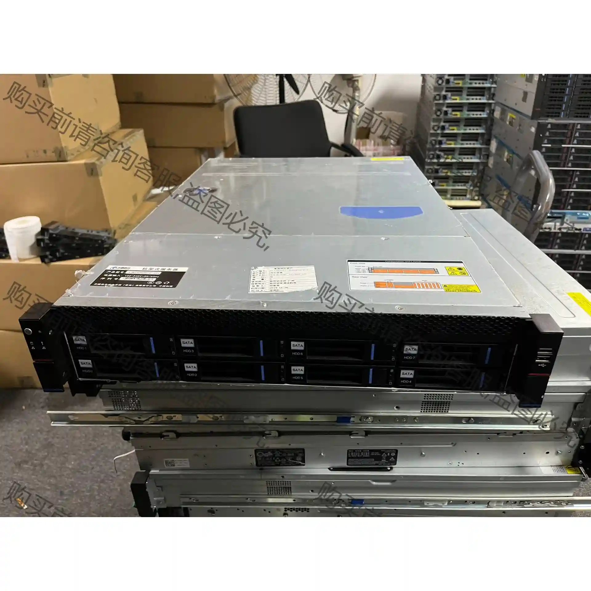 国鑫2u机架式机箱 8盘 12盘 3.5机箱 热插拔 12g 先议价 拆机货包