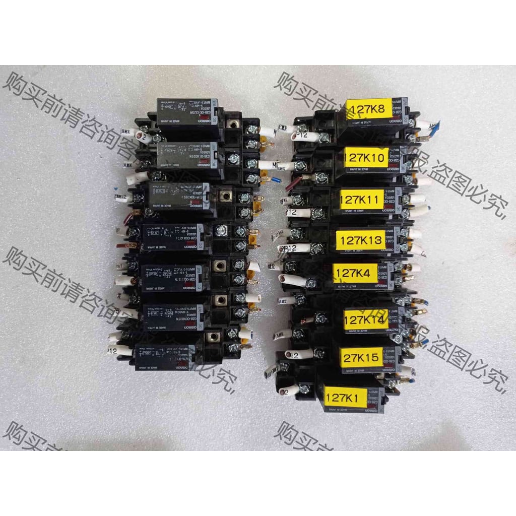 功能正常议价 欧姆long原装二手继电器G3R-0DX02SN，带底座，拆机
