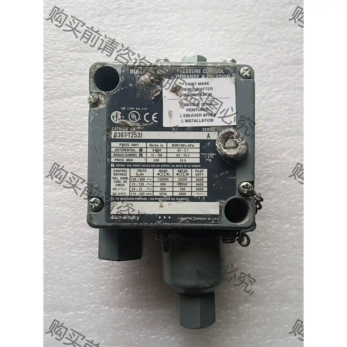 原装拆机 AB 罗克韦er 836T-T253J 压力传感器限 先议价 拆机货包