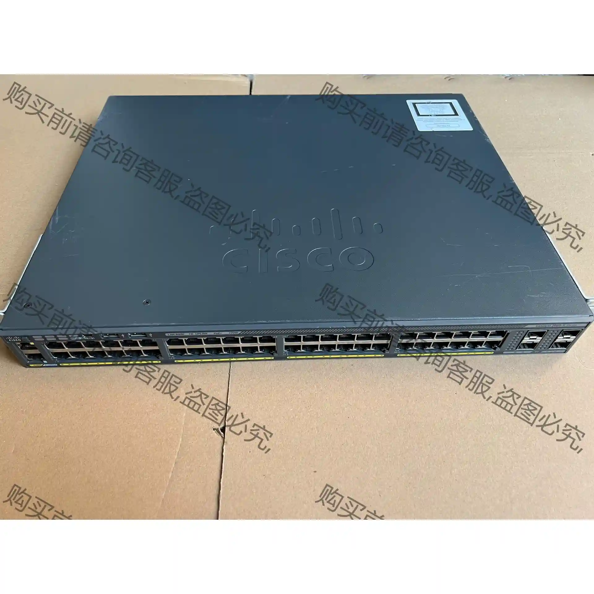 思科 WS-C2960X-48LPS-L 新到现货 成色如图 先议价 拆机货包好
