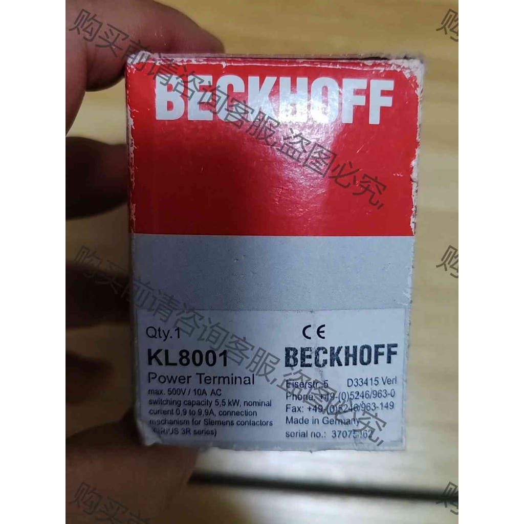 功能正常议价 KL8001 德国BECKHOFF倍福模块全新未使用功能包好