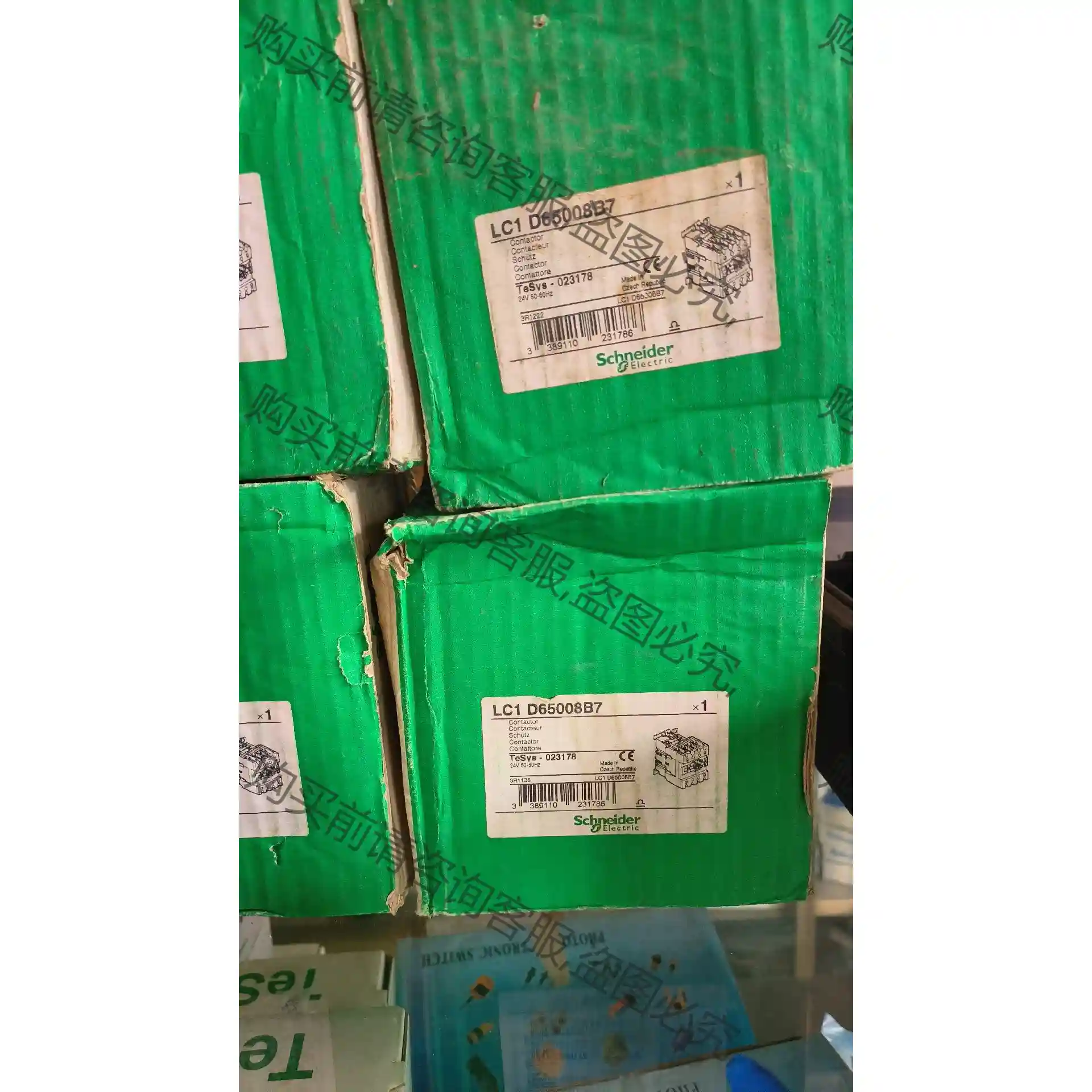 施耐deLC1D65008B7四极交流接触器LC1D65008 先议价 拆机货包好