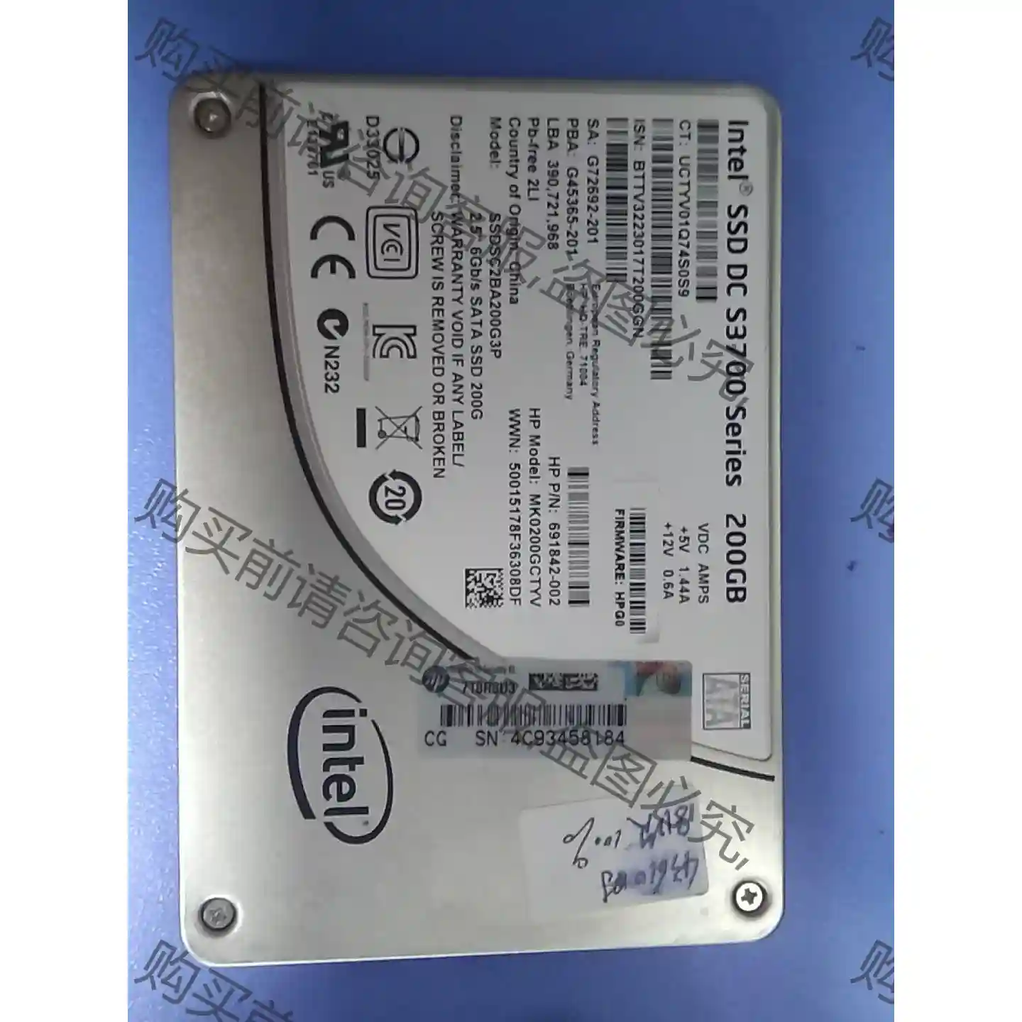 英特尔 s3700 200g mlc颗粒 企业级 先议价 拆机货包好