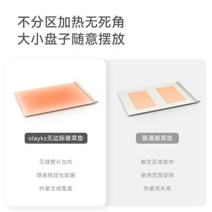 olayks立时硅胶暖菜板折叠式热菜保温板家用饭菜加热神器多功能