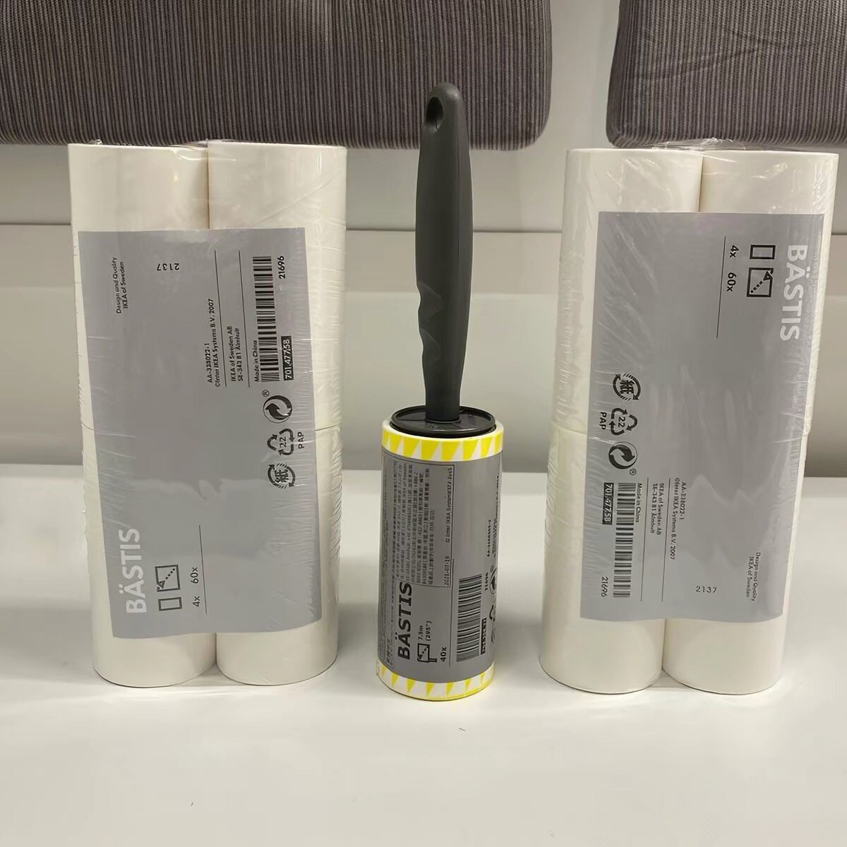 宜家粘毛器可撕式替换粘尘纸粘衣服滚刷滚筒宠物去毛刷纸沾毛器