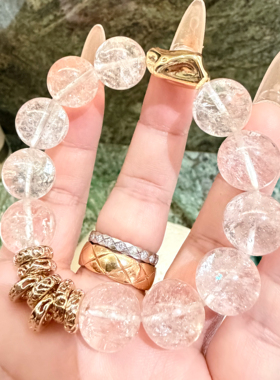 天然爆彩大颗15mm星绯晶水晶手链    12.19冬至节直播间专属