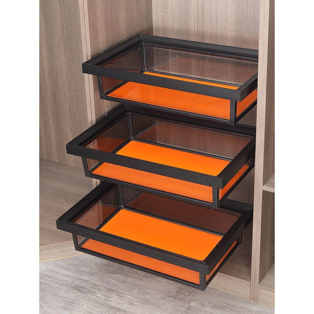 衣柜拉篮抽屉式伸缩滑动拉篮衣帽间裤架内置收纳金属玻璃篮,基础建材,衣柜拉篮,淘宝优惠券,粉丝福利购,淘宝优惠卷