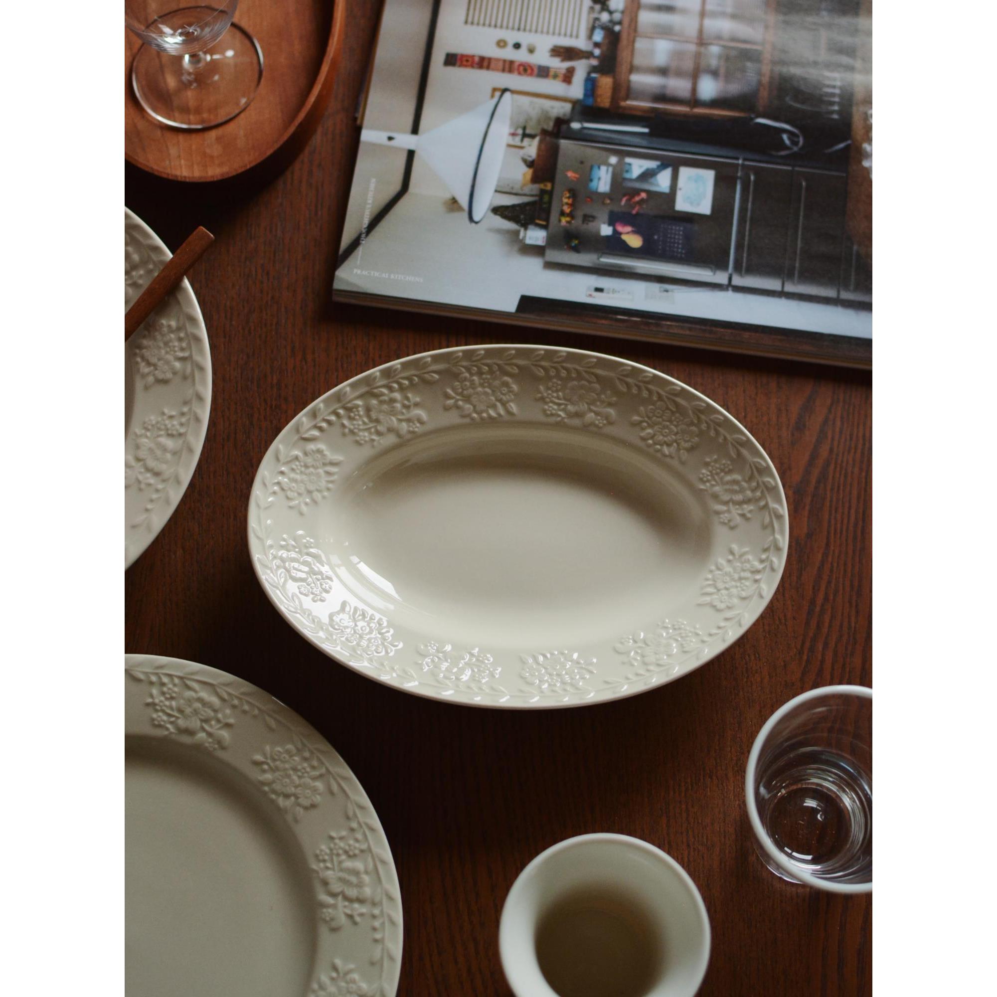 收集时光 Camus say 永远的爱帕索 原瓷系列平盘汤盘椭圆盘咖啡杯