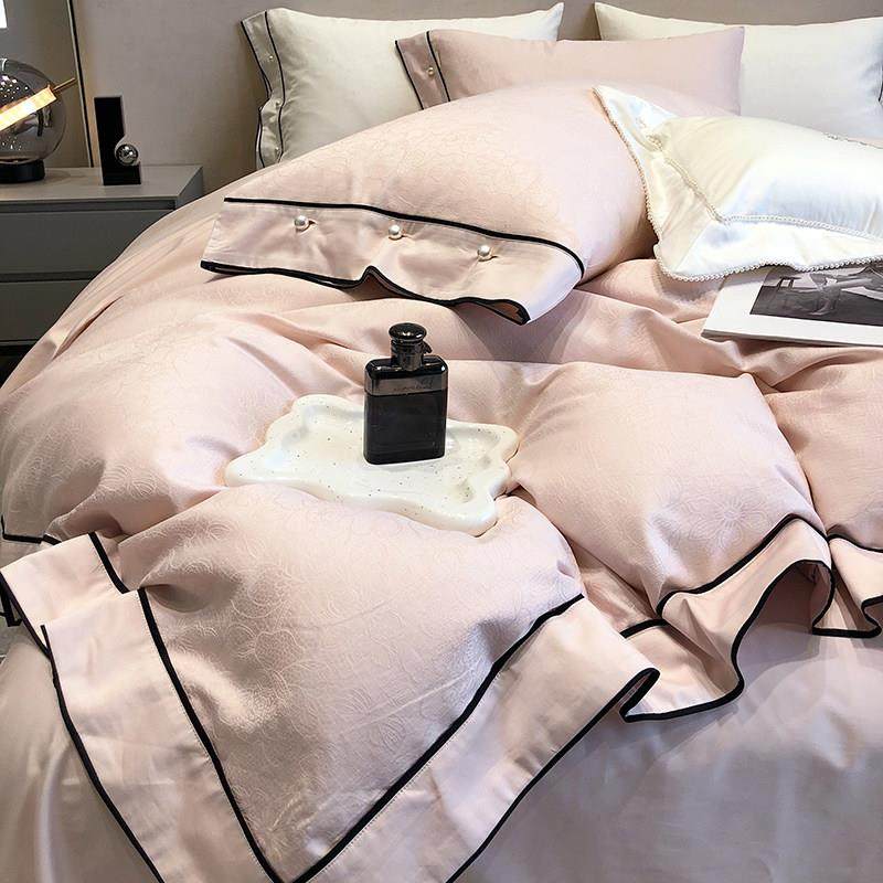 法式高端140支匹马棉四件套100全棉提花被套床单少女心公主风床品,床上用品,床品套件/四件套/多件套,淘宝优惠券,粉丝福利购,淘宝优惠卷