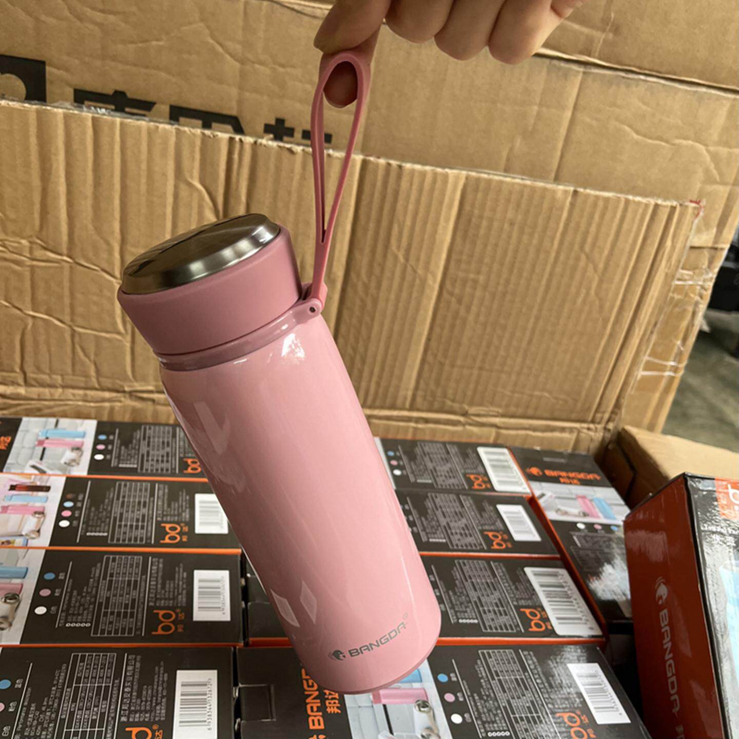 邦达保温杯优派真空直杯304大容量户外便携男女学生上学保温水杯