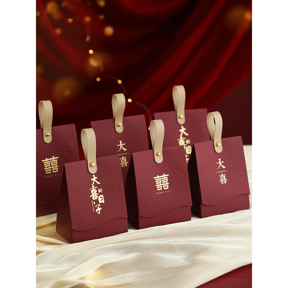 糖盒结婚喜糖盒子2025新款订婚高级感小众婚礼专用糖果袋子礼盒装