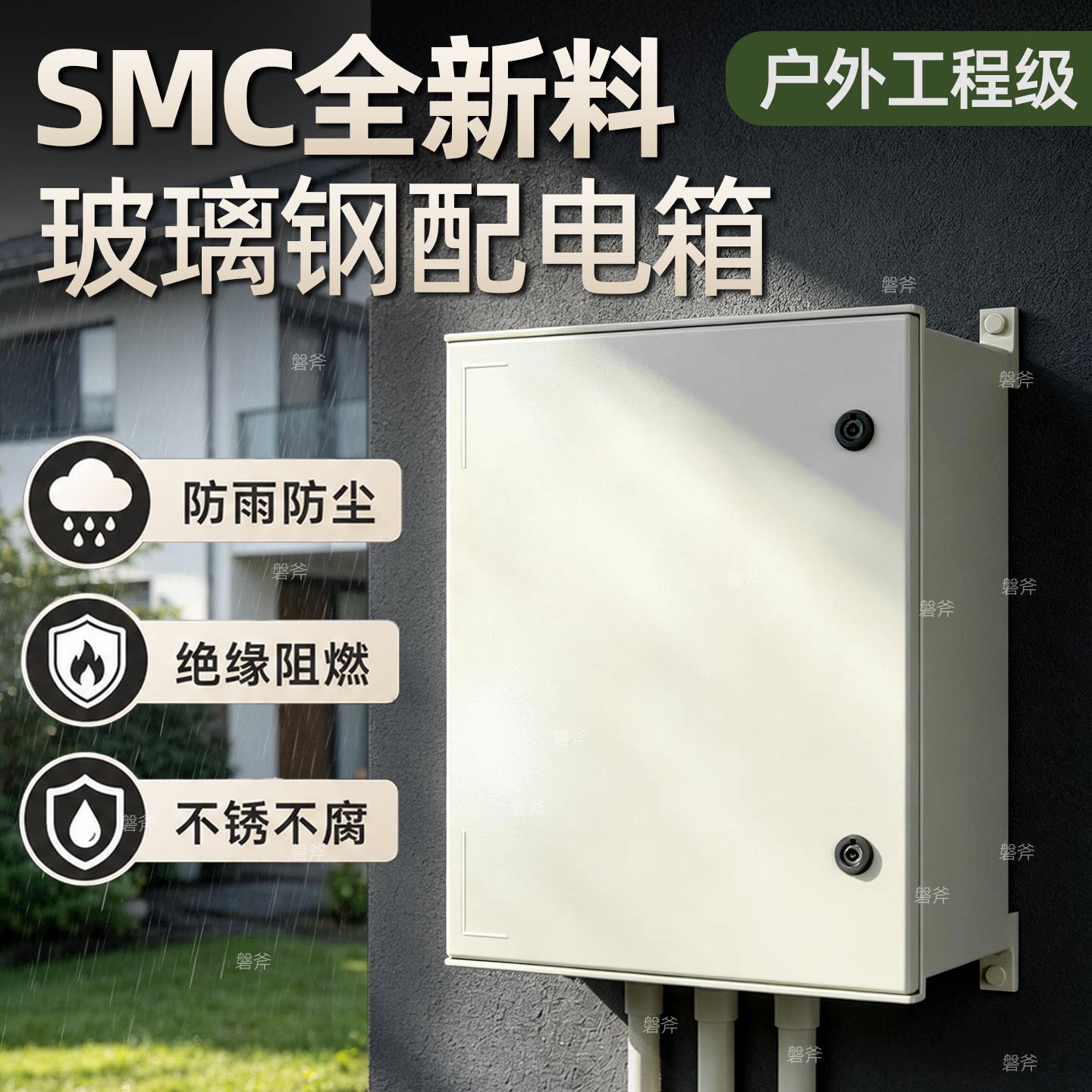 SMC玻璃钢配电箱 室外控制箱基业箱树脂纤维户外防尘防水弱电电箱