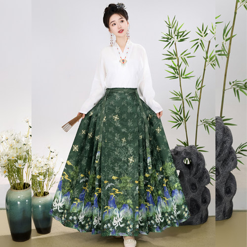 汉棠织梦新款提花日常通勤马面裙