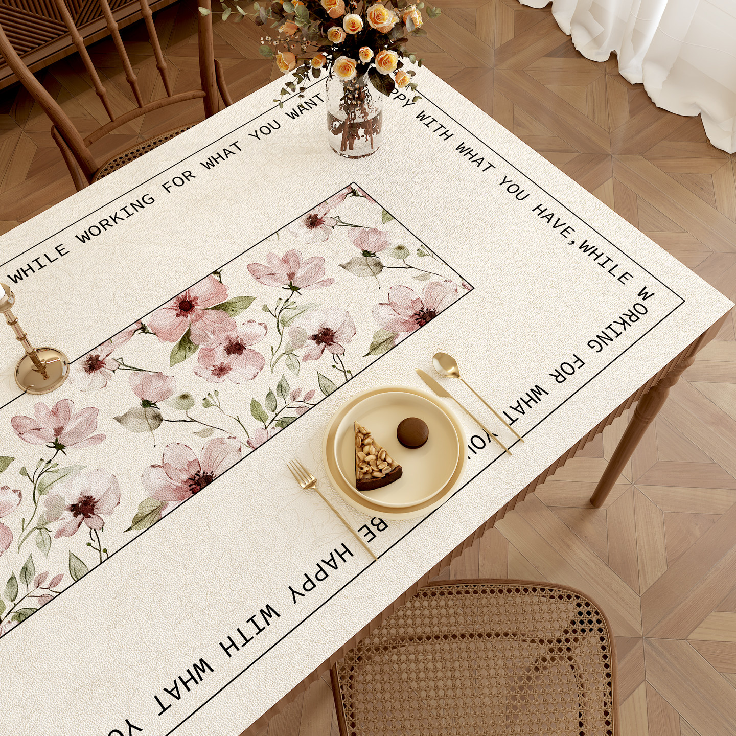 餐桌垫轻奢高级感新款客厅茶几桌布可裁剪防水防烫免洗家用桌面垫,居家布艺,桌布,淘宝优惠券,粉丝福利购,淘宝优惠卷