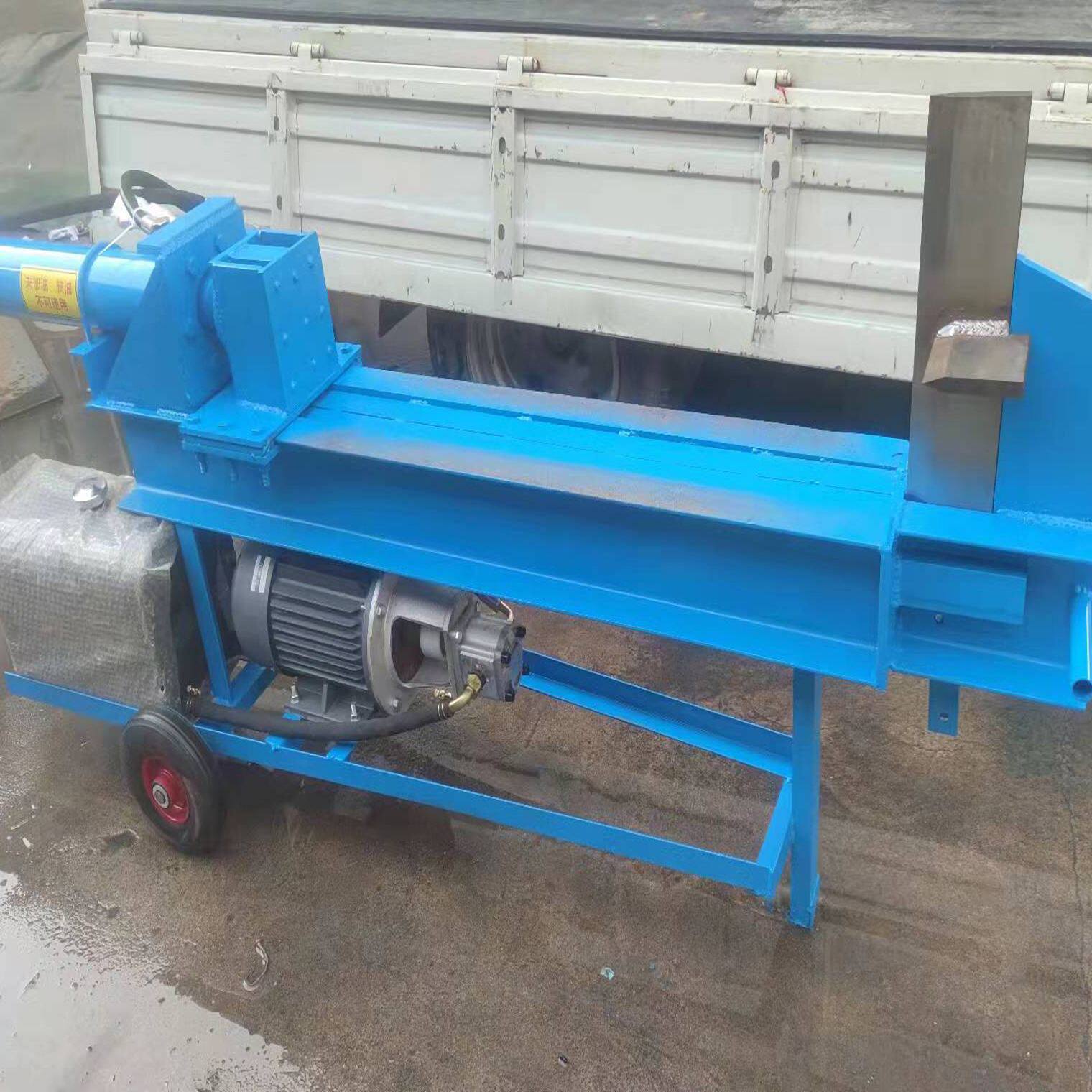 龙门式铡刀式劈木机立式木材树墩劈木机结实耐用液压劈木机