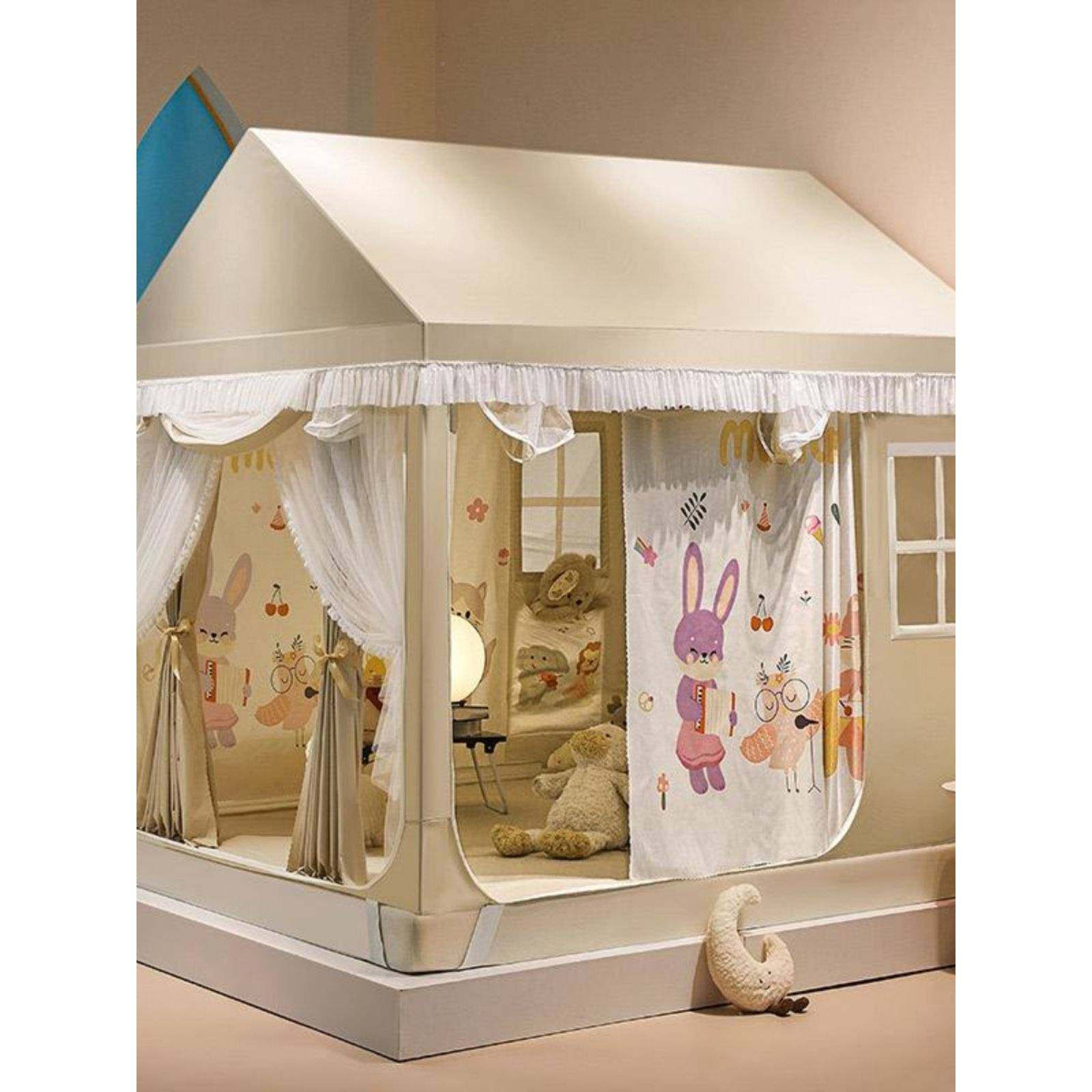 A类底摔儿BMZ床童城堡蚊帐房屋款遮光帘可拆卸全防3开门小房子床,床上用品,蚊帐,淘宝优惠券,粉丝福利购,淘宝优惠卷