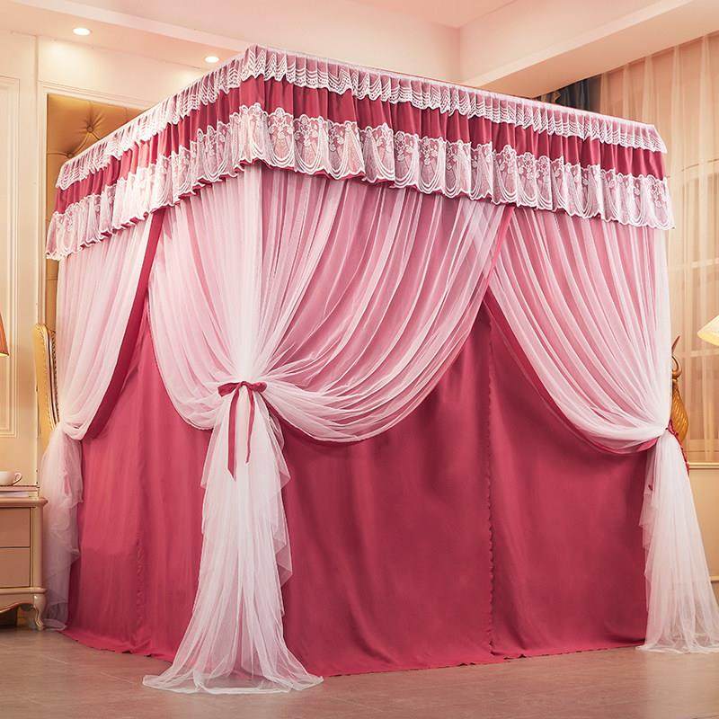 双层遮光床宫蚊帐落门地三开防尘顶公主1.8m床幔LKJ帘家用加厚廷,床上用品,蚊帐,淘宝优惠券,粉丝福利购,淘宝优惠卷