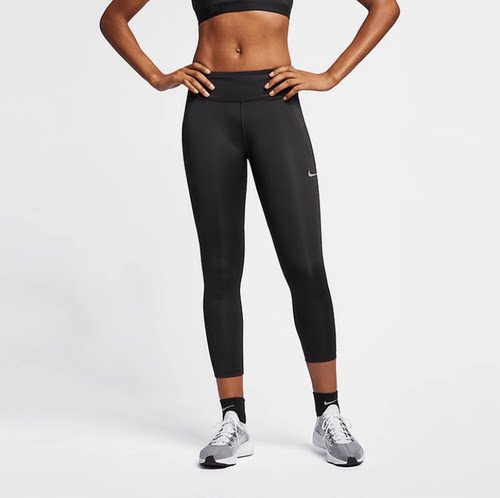 耐克Nike 女子速干透气中腰健身瑜伽训练紧身跑步长裤 BV0039-010