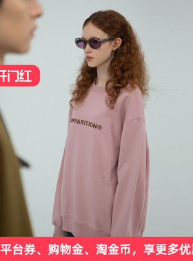 APPARITION 宽松版型 字母logo刺绣 圆领套头 卫衣女 男女同款