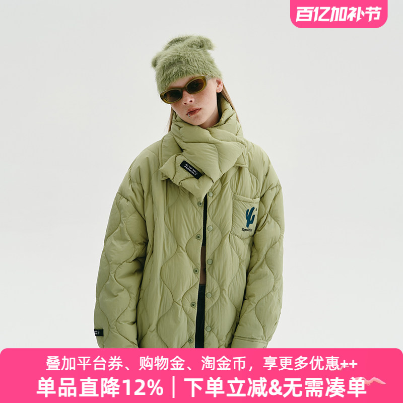 APPARITION 宽松教练夹克版型 轻薄羽绒服 90%白鸭绒 男女同款