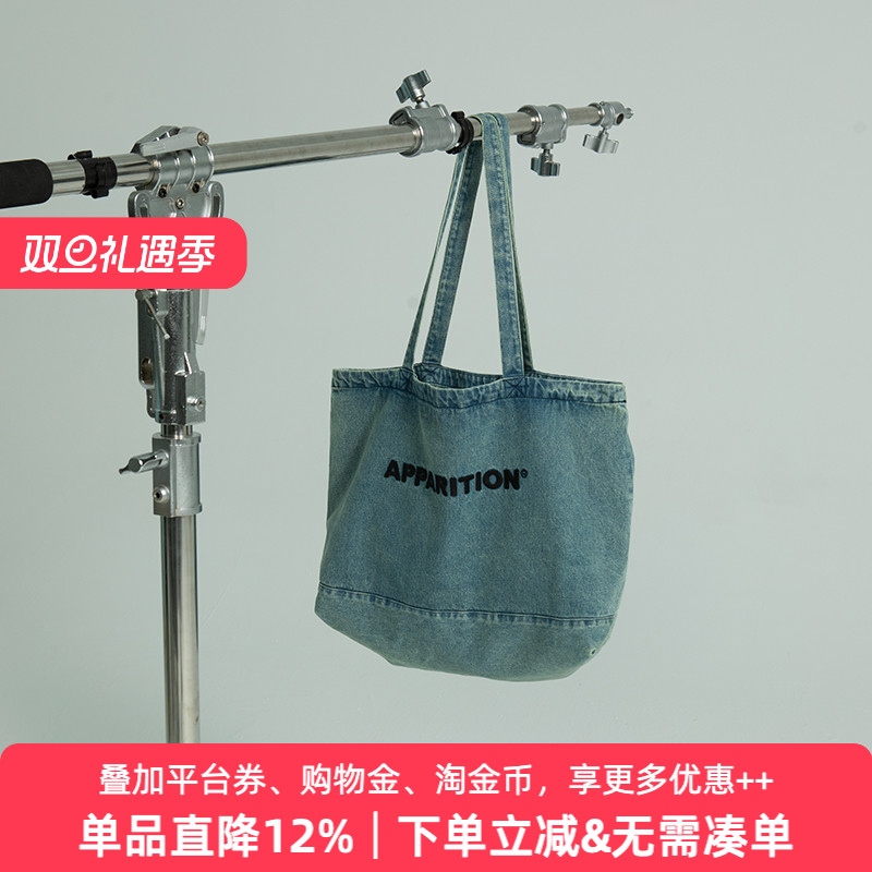 APPARITION重水洗牛仔单肩托特包