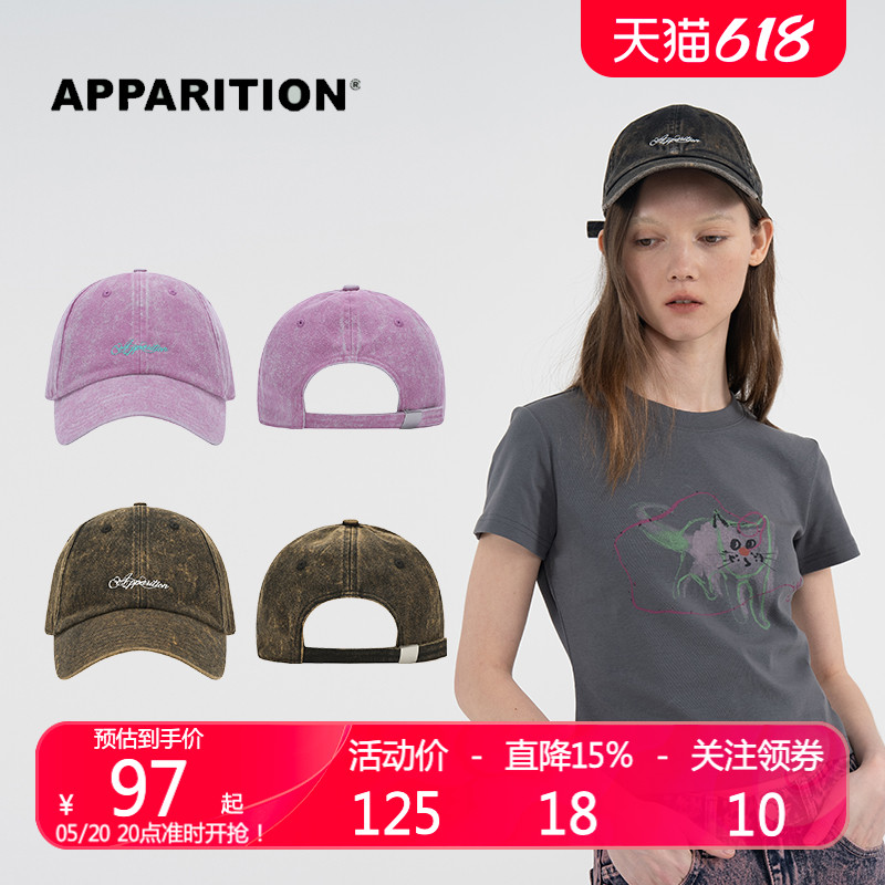 APPARITION 24春夏新品 重水洗棒球帽 运动遮阳帽 男女同款