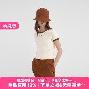 女式 辣妹风 短袖 T恤 小短T恤 APPARITION 夏季 AR字母logo刺绣绣花