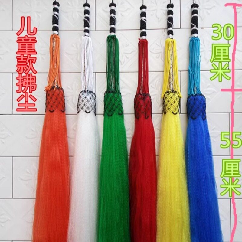 拂尘道具佛尘浮尘法器戏剧仿马尾九莲蝇甩子太极太监浮沉手工制作