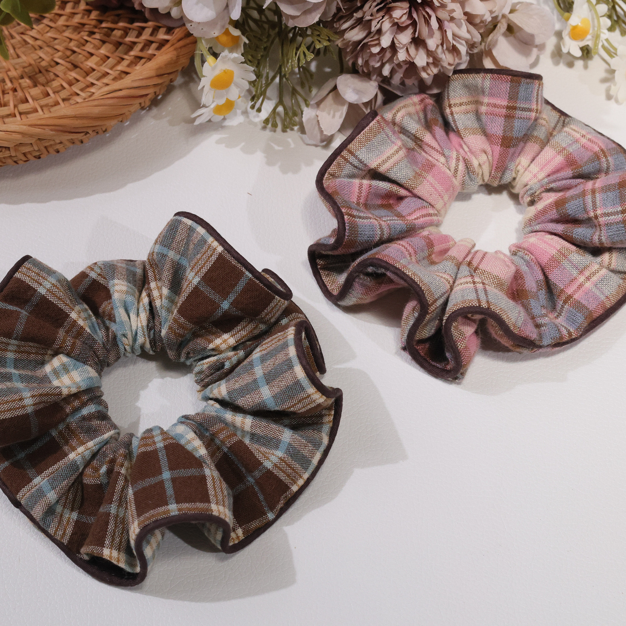 原创自制韩国进口格子法式气质百搭可爱复古大肠发圈皮筋发饰发绳,饰品/流行首饰/时尚饰品新,发饰,淘宝优惠券,粉丝福利购,淘宝优惠卷