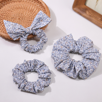 Liberty棉布小碎花淡雅大肠发圈亲子头花发绳皮筋丸子头