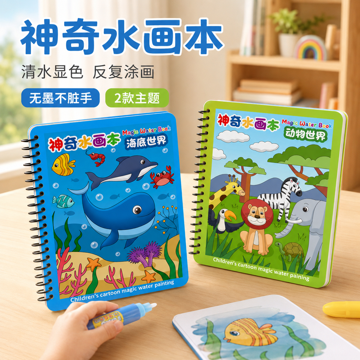 【央妈推荐】清水作画神奇水画本