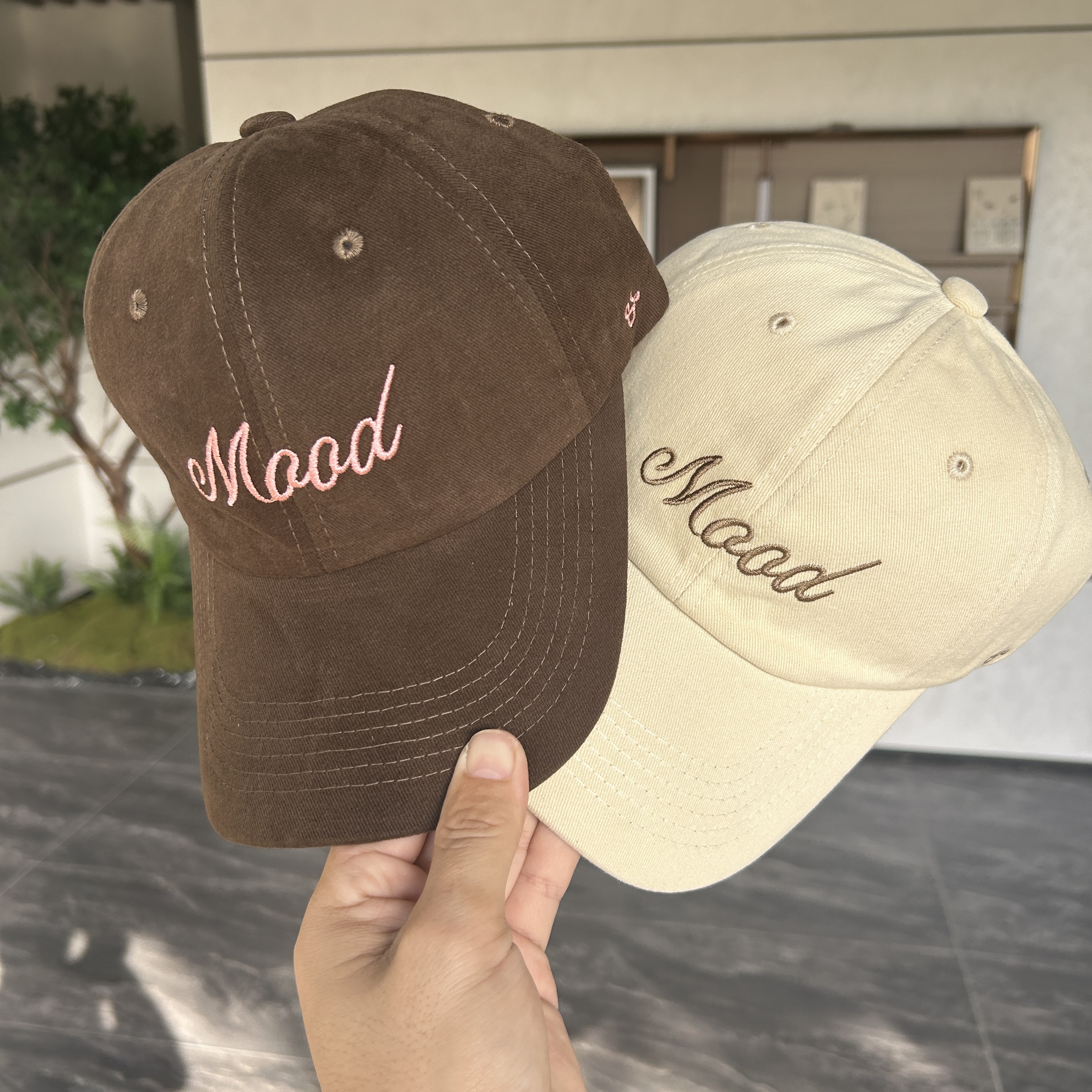 复古简约字母刺绣棒球帽子女宽檐深顶显脸小遮阳防晒软顶鸭舌帽男