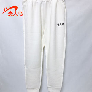 宽松运动休闲针织束脚卫裤 贵人鸟女裤 2024春新款 正品 Z1241062 长裤