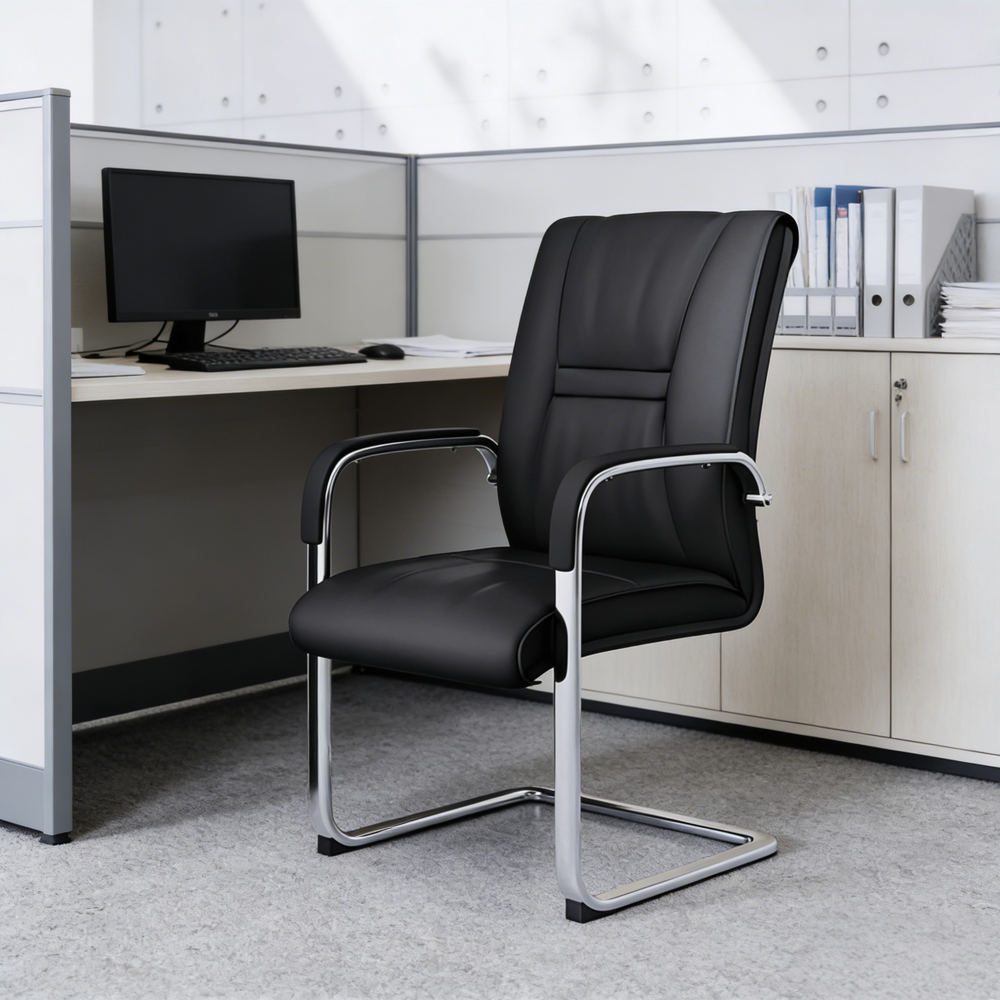 奈高黑色皮质弓架办公椅固定扶手会议椅电脑椅职员椅,商业/办公家具,办公电脑椅/职员椅,淘宝优惠券,粉丝福利购,淘宝优惠卷