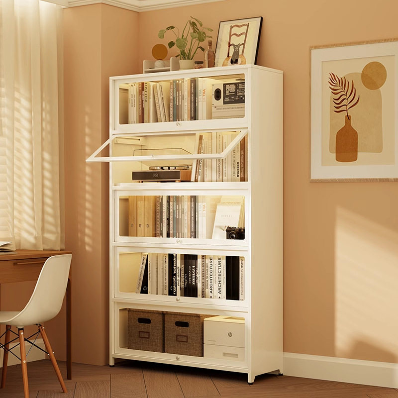 奈高储物柜带书柜带玻璃门轻奢高级感法式客厅立柜落地钢制展示柜,住宅家具,单个书柜,淘宝优惠券,粉丝福利购,淘宝优惠卷