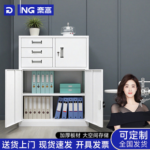 奈高矮柜文件柜办公柜资料柜档案柜铁皮柜收纳柜储物柜偏三保下节