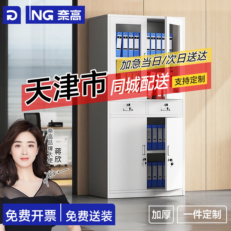 天津奈高文件柜铁皮柜办公柜资料柜凭证柜员工档案储物柜书柜带锁