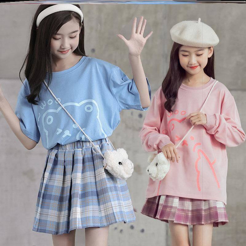 闺蜜装小学生女童套装2022新款潮女孩夏季休闲儿童女小女孩春秋裙