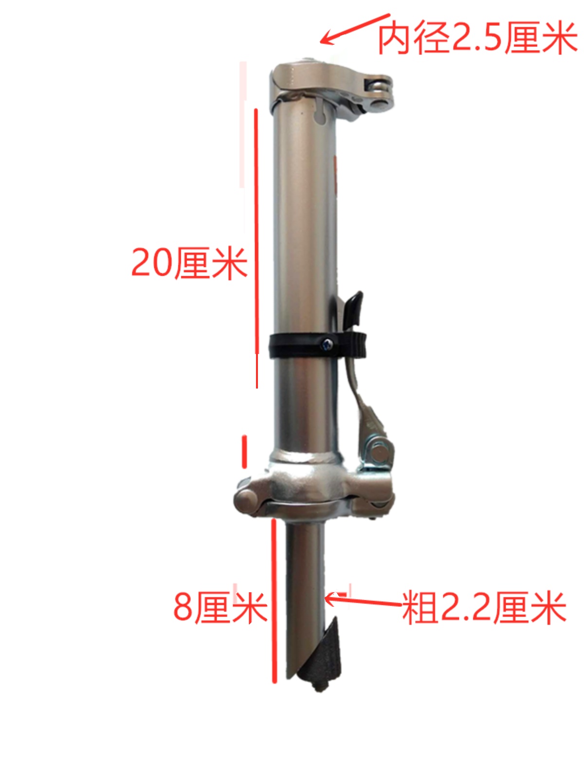 折叠自行车把立/车把立管22.2/25.4自行车立管/折叠立管卡头配件