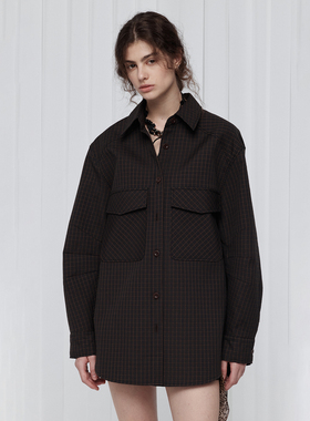 Sound of trio*复古格纹宽松廓形衬衫｜Top上衣｜格纹色