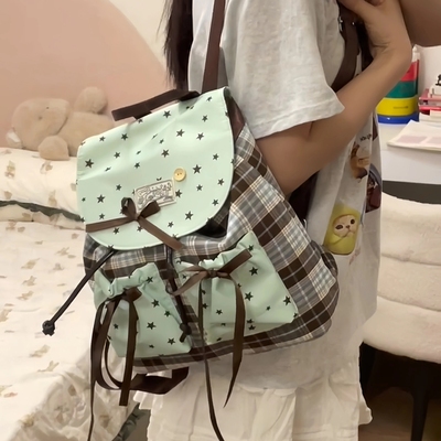 大学上课通勤双肩包女大容量时尚百搭包上班通勤小巧轻便手提包包