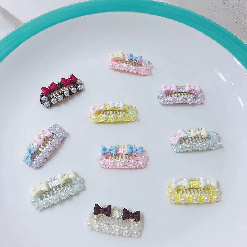 宠物BB夹珍珠款手工狗狗迷你碎发夹约克夏马尔济斯头饰小狗夹子