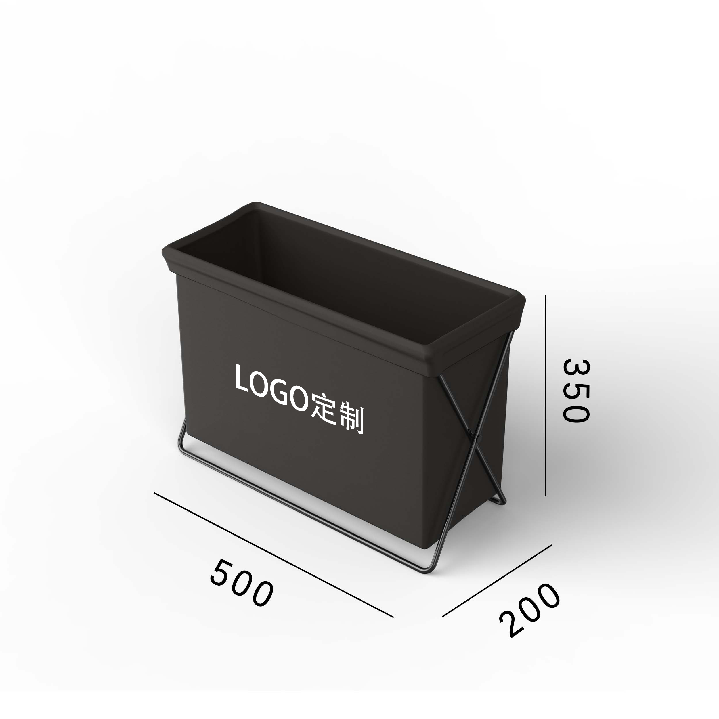 logo定制收纳筐篮可折叠咖啡馆餐厅收纳筐奶茶店客人放包架简约