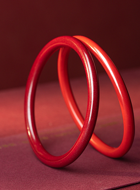 湘西高含量朱砂手镯女款叮当镯子紫金砂帝王砂首饰品本命年礼物