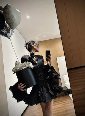 ISGRX 虚无主义 原创设计生日礼服连衣裙圣诞节年会