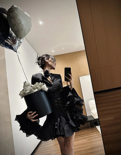 ISGRX 虚无主义 原创设计生日礼服连衣裙圣诞节年会