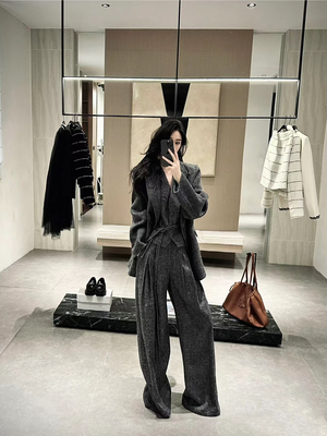 ISGRX 冷冽境地 原创设计毛呢三件套高级感冬季保暖高个子欧美风