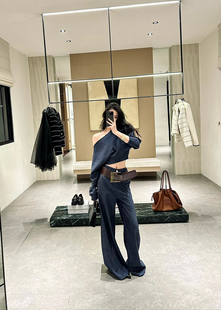 气质高个子加长裤 女春季 子质感 知行合一原创设计牛仔套装 ISGRX