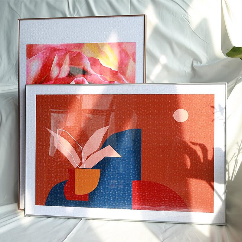 拼图框1000片定做5075拼图框架5002000片画框裱框铝合金相框定制