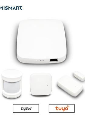 智美zemismart智能网关传感器tuya智能温湿度亮度门窗人体传感器